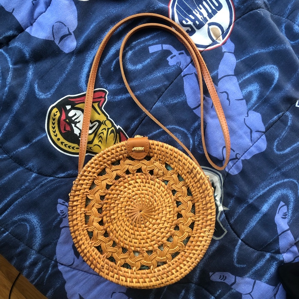 Rattan Sling Bag - Picture 1 of 3